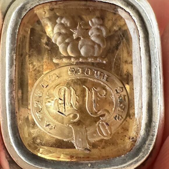 Antique Sterling Silver Swivel Fob And Chain - Picture 9 of 11